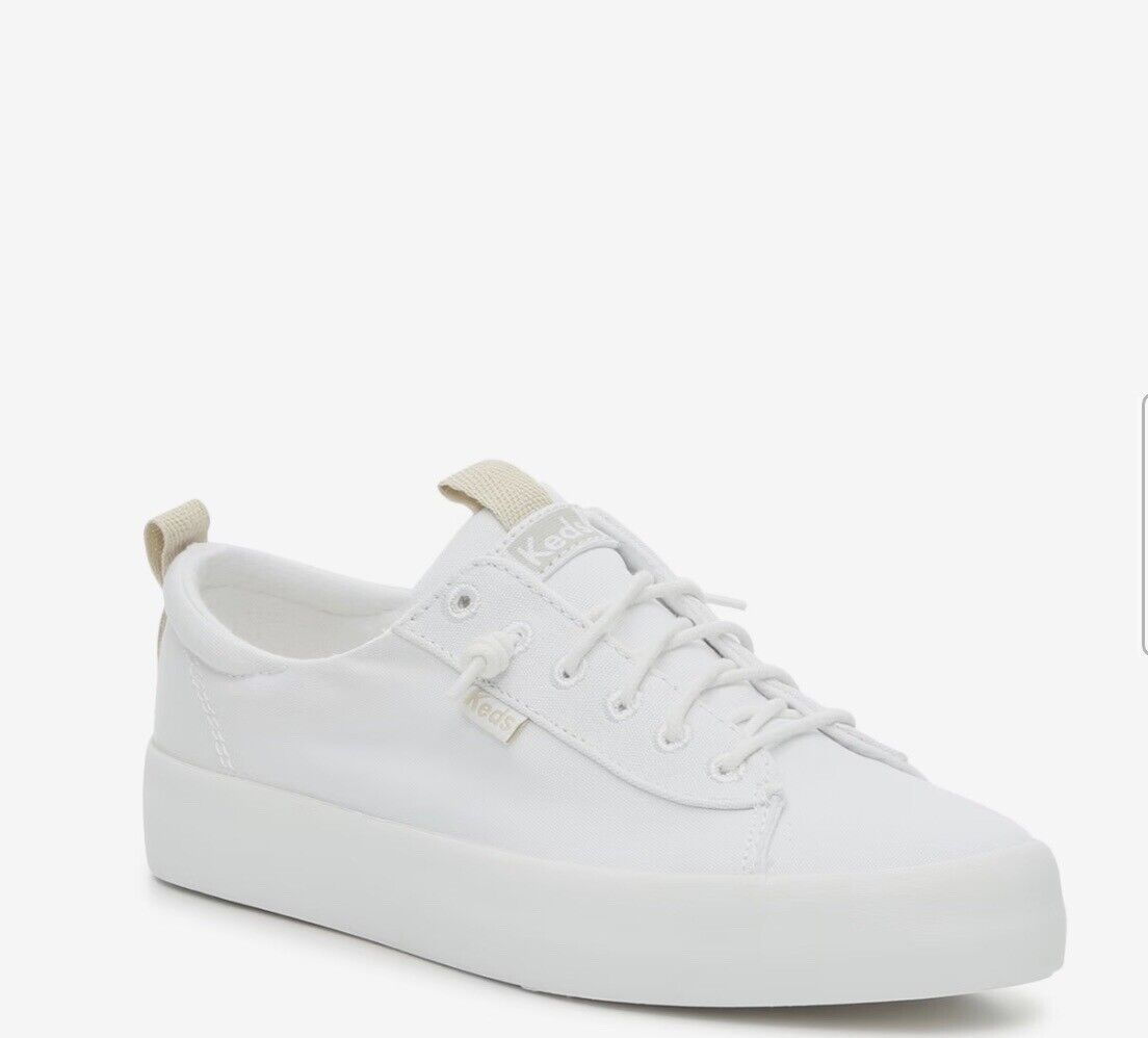 Keds Women's Kickback Canvas Sneaker - White Size 7.5